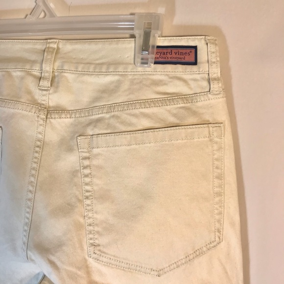Vineyard Vines cream breaker pants size 28x30 Preowned. - Picture 2 of 7